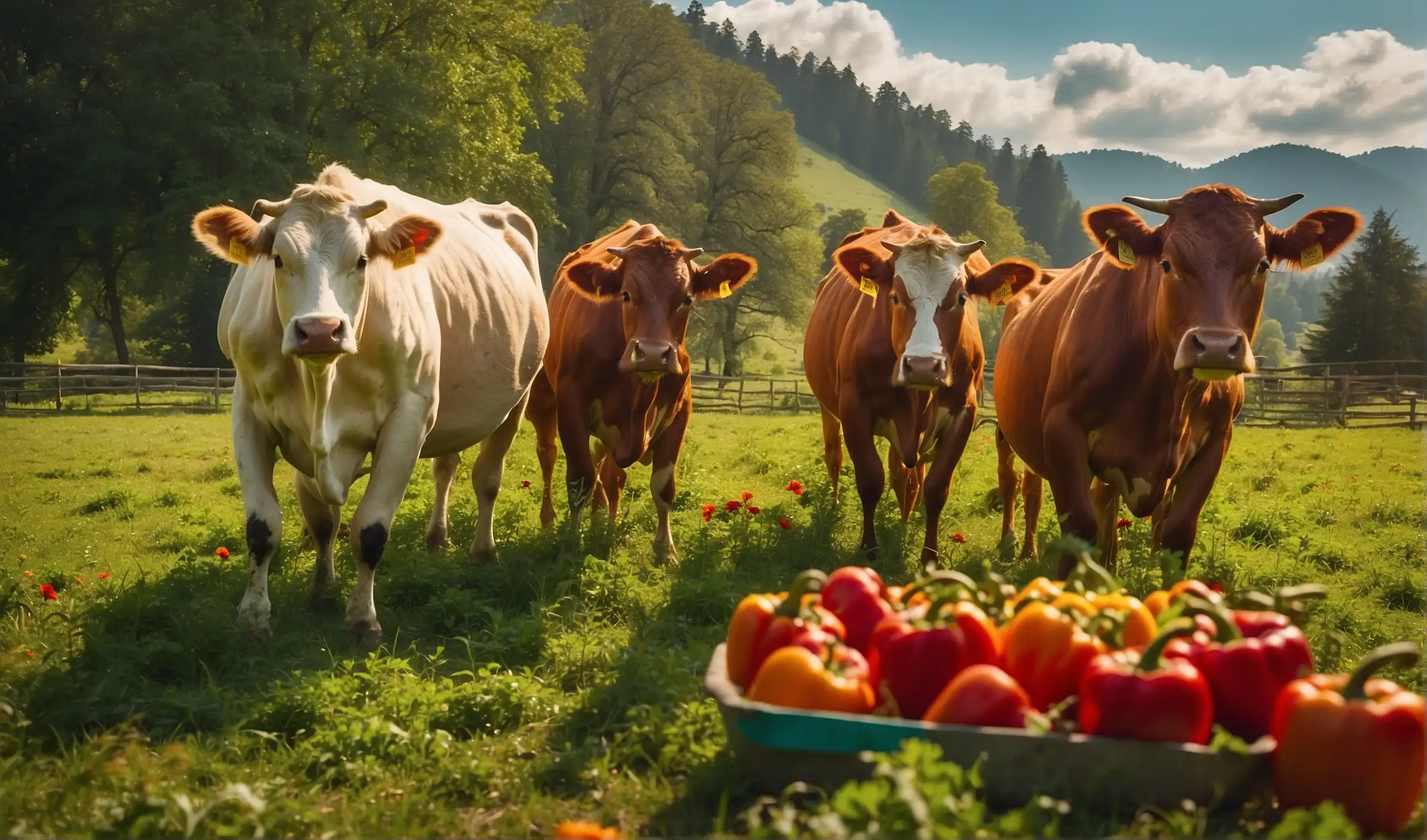 cows eat bell peppers
