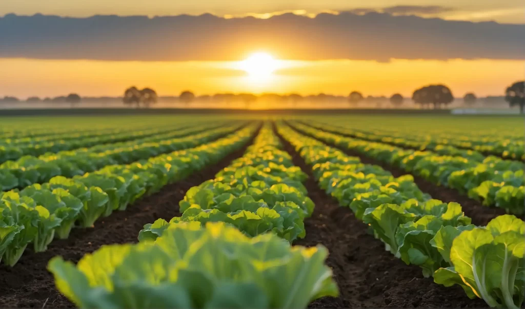 Lettuce planting in Texas