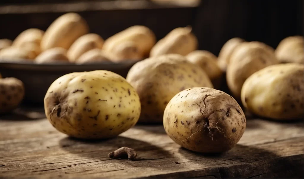 freshly harvested sweet-tasting potatoes