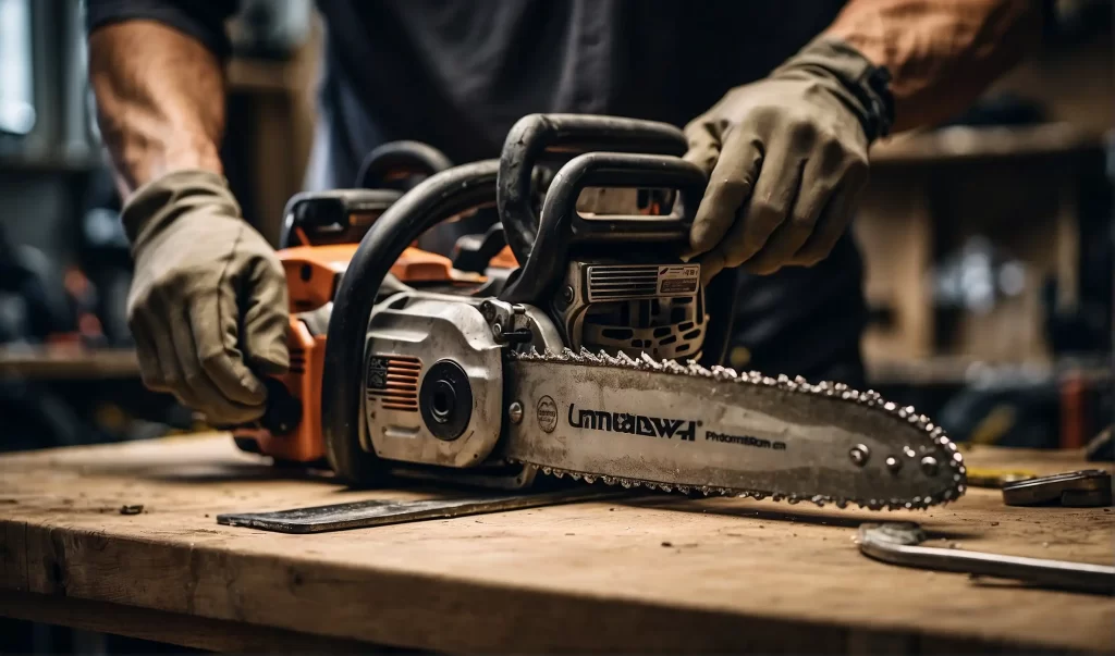 Installing the Chainsaw Blade