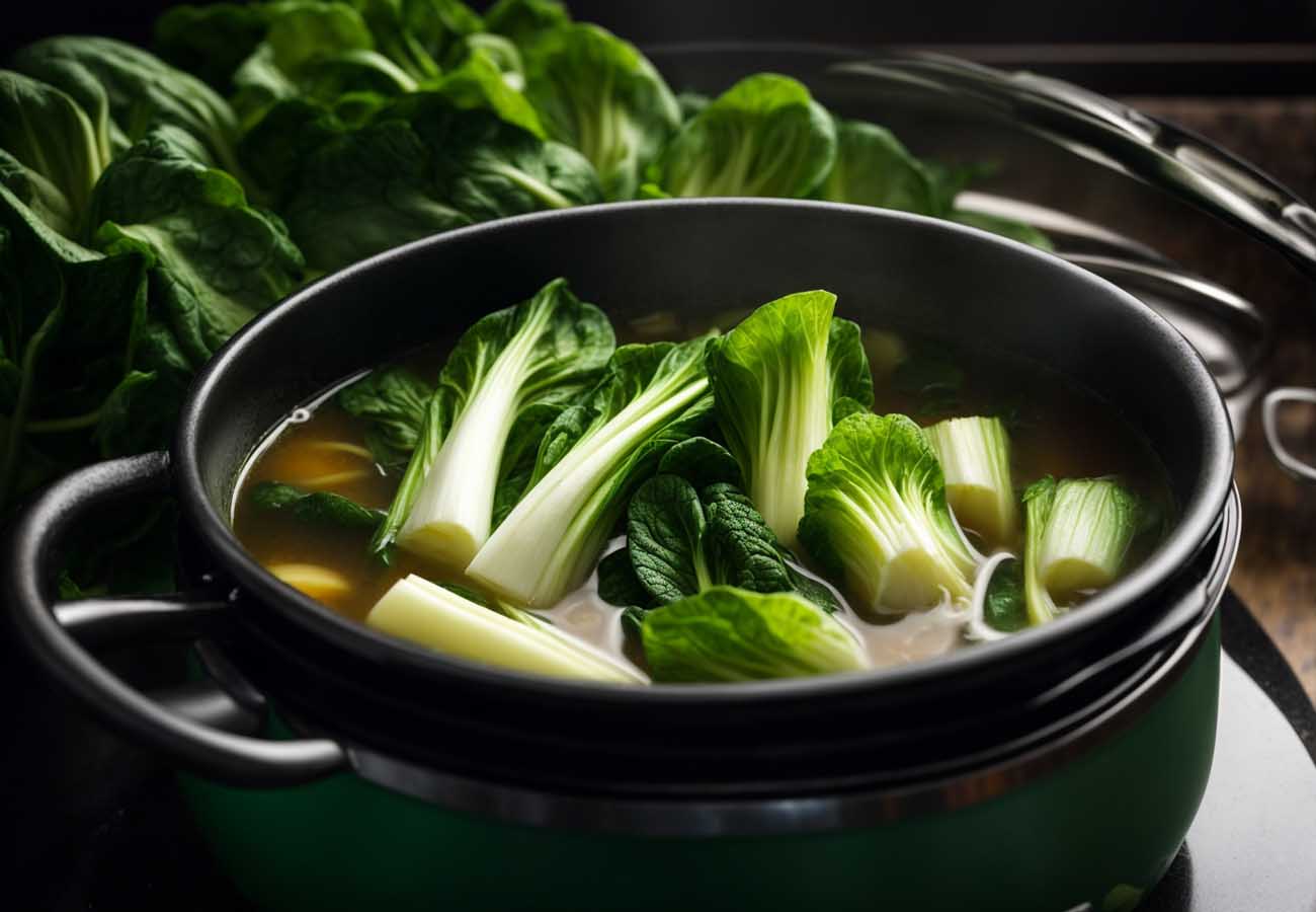 Boil Bok Choy in Soup