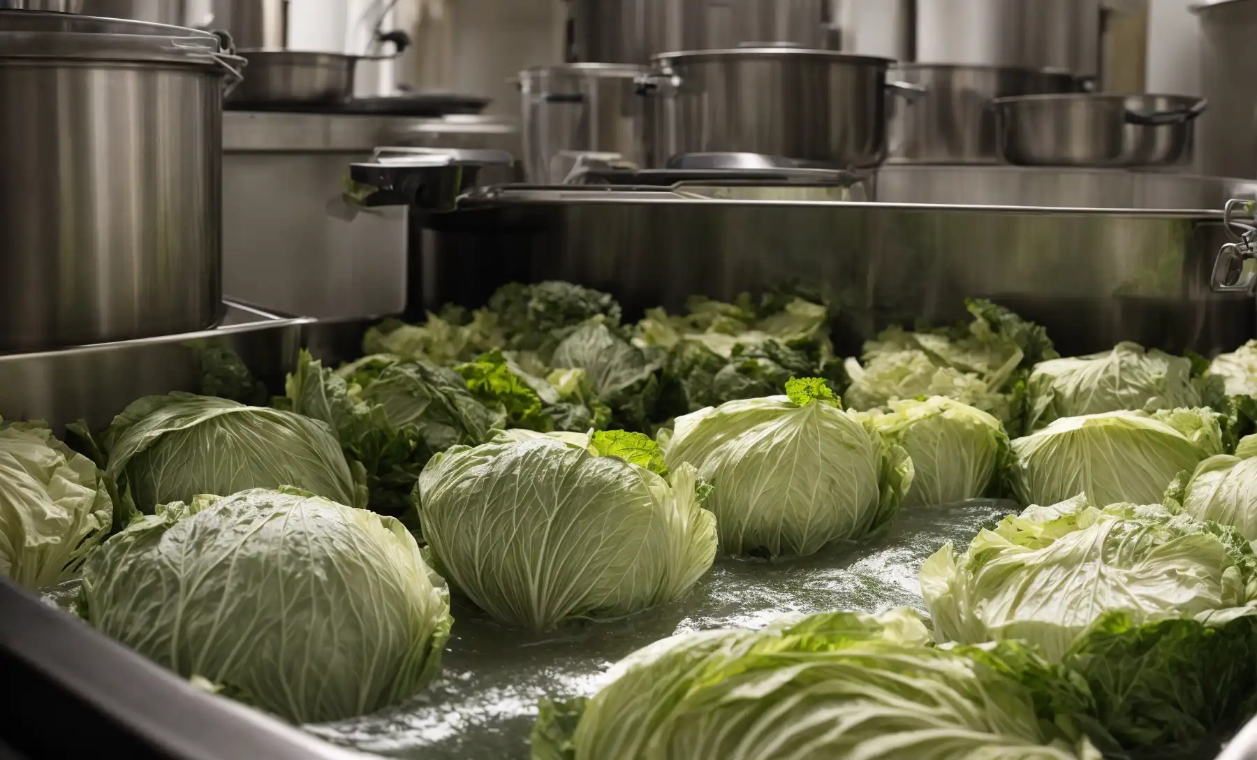 Preparation for Canning Cabbage
